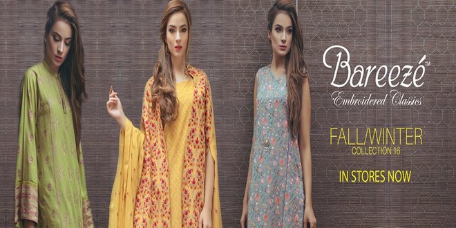 Bareeze Ladies Winter Dresses Collection Price in Pakistan