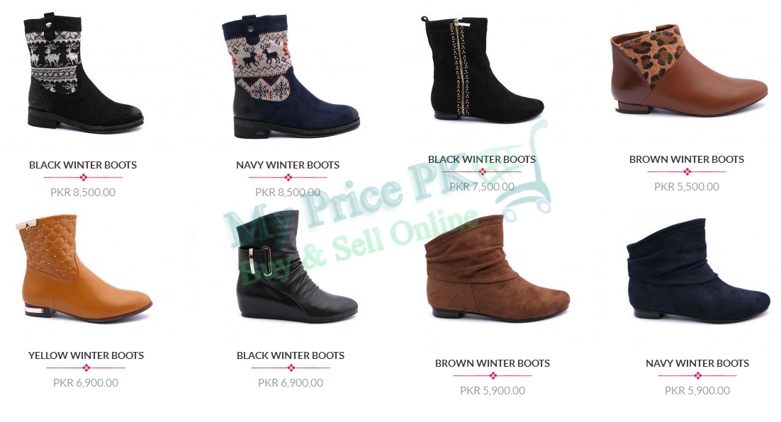 Insignia Ladies Winter Boots New Arrivals 2024 Price In Pakistan Colors Designs