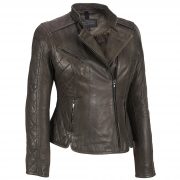 Winter Ladies New Styles Leather Jackets Black and Brown Color Collections