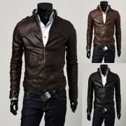 Winter Mens Leather Jackets Black and Brown Color Collections New Styles