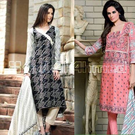 Latest Summer Dresses Collection By Gul Ahmed Fashionable Designs Sale and Promotions