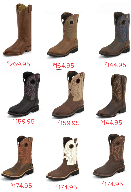 Tony Lama Men’s Western and Work Boots Price Images Size Colors Range For Summer