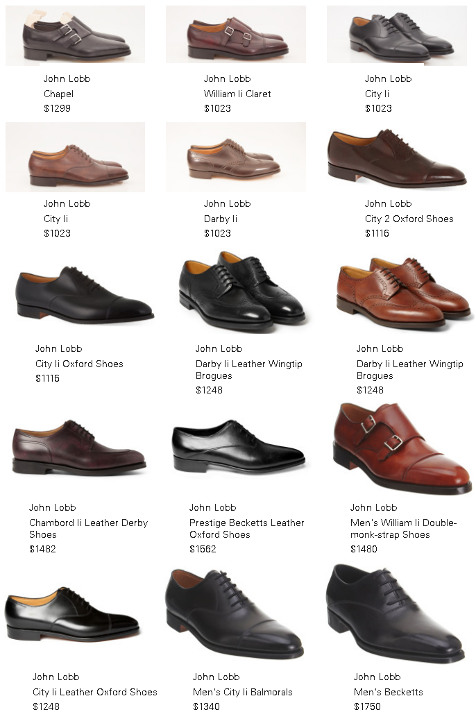 John Lobb Dress Boots and Lace Up For Gents Summer Shoes Collections With Price