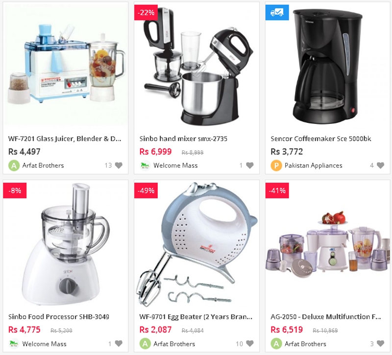 Online Shopping Websites in Pakistan For Appliances Electronics Accessories Home and Office Use